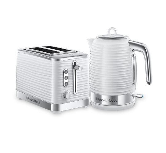Inspire Kettle and Toaster Set White 2 Slice
