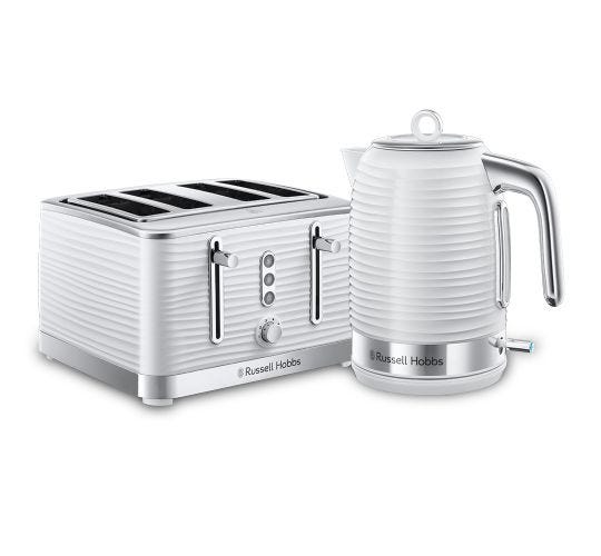 Inspire Kettle and Toaster Set White 4 Slice