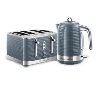 Inspire Grey Kettle and 4 Slice Toaster Set