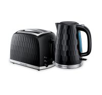 Honeycomb Black Kettle and 2 Slice Toaster