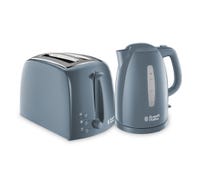 Textures Grey Kettle and 2 Slice Toaster Set